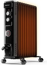 Pro Breeze® 2500W Oil Filled Radiator - 11 Fins - Electric Heater -Portable