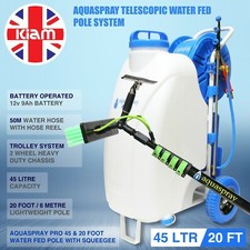 Aquaspray Pro 45L Window Cleaning Battery Spray Tank 20ft Waterfed Pole Squeegee
