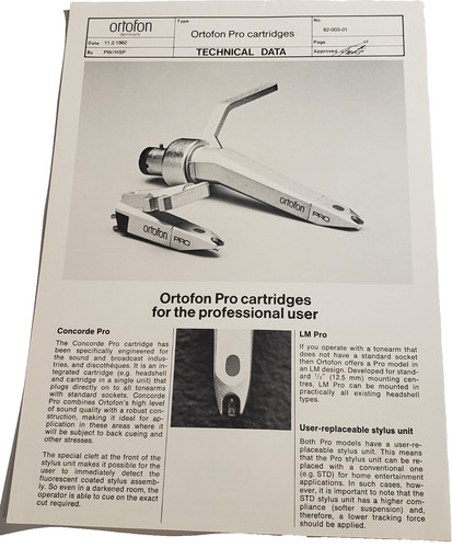 Original ortofon concorde - original, pro