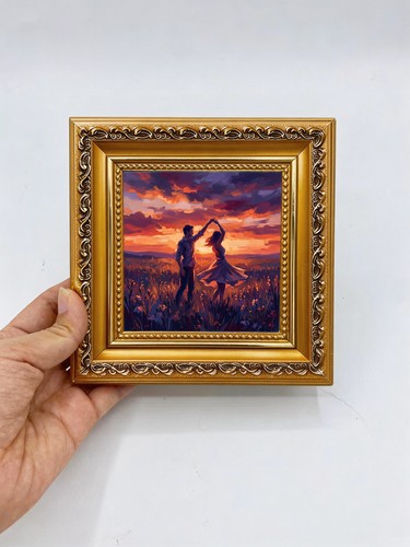 Couple sunset dance - sunset, dining