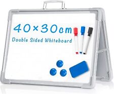 Magnetic Whiteboard Double Sided Dry Wipe Markers Classroom Office Travel UK