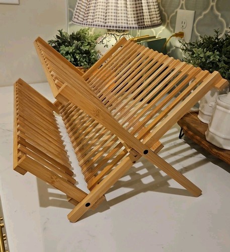 Folding wooden dish drying - wooden,