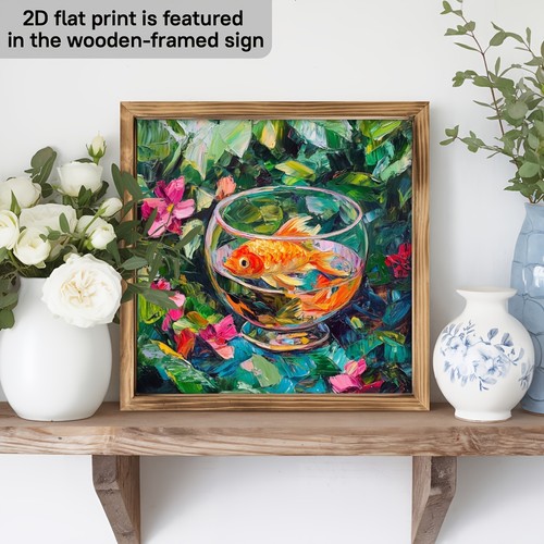 Impressionist goldfish bowl - goldfish,