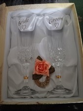 Bride And Groom Toasting Wine Glasses