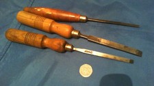 VINTAGE MORTICE WOOD CHISELS RARE ROBINSON HALL & I SORBY CARPENTER WOODWORKER