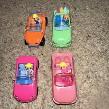 Polly Pocket Mini Cars And Your Doll Drivers Pink Green Orange Cars