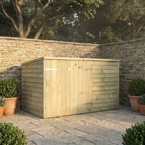 Wooden bike shed - shed, garden