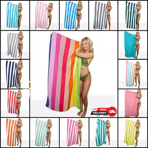 Striped beach towel extra - striped,