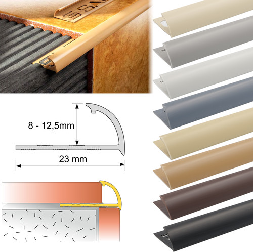 Round edge pvc tile - tile, trim