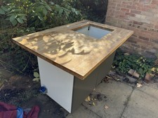 IKEA Kitchen Island with Solid Wood Top Ready for Install Induction Or Gas Hob