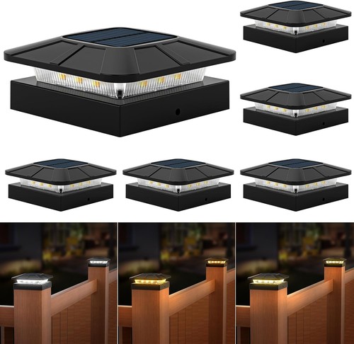 Solar post cap lights - cap, 3