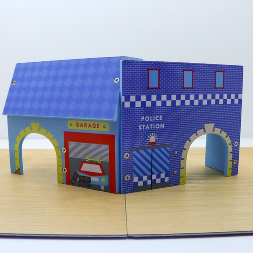 Wooden train track police - train,