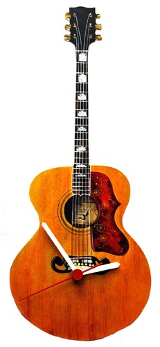 Gibson j200 guitar - clock,