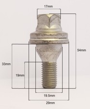 1 x M12 x 1.5, 33mm Thread