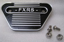 HARLEY FXR - FXRS - SIDE FRAME COVER BADGE PLATE - STAINLESS HARDWARE - GRIMM'S