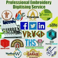 Embroidered Text or Logo charges UK BASED Wholesale (NO PRODUCT PRICE INCLUDED)