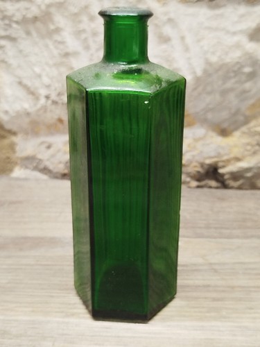 Vintage green poison bottle - vintage,