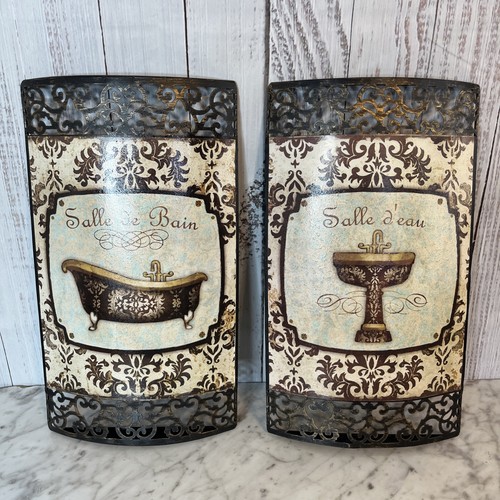 Metal bathroom wall decor - metal,