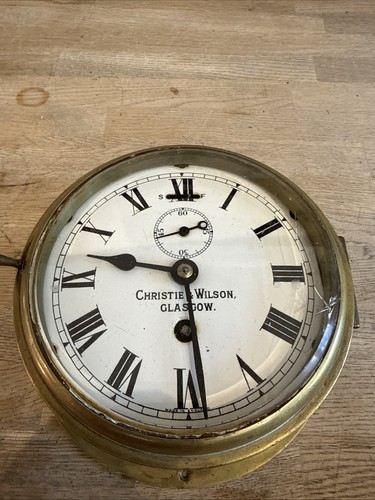 Brass ships clock christie - ships,