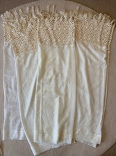 Pair Vintage Cream Sheer &