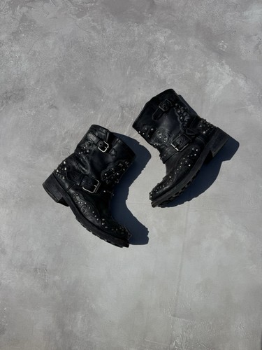 Ash studded black leather - studded,