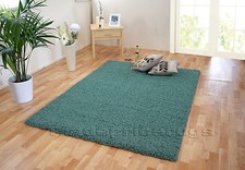 SMALL - EXTRA LARGE DUCK EGG BLUE THICK DENSE PILE SOFT MODERN SHAGGY RUGS