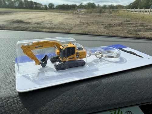 Komatsu excavator keychain - excavator,