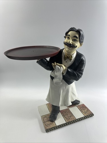 Vintage 1990 waiter statue - vintage,