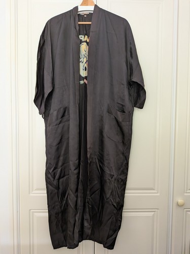 Vintage satin kimono - satin, robe