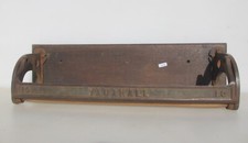 Large Vintage Iron VAUHALL Paper Cutter Roll Holder Dispenser Antique Rail 24"W