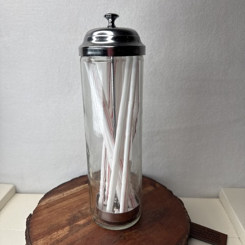 Vtg style glass - glass, straw