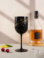 Set Of 6 - Moet & Chandon Black Ice Imperial Acrylic Champagne Glasses Moët