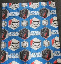 CURTAINS STAR WARS - BEDROOM BLUE 164W 186Drop  Each -Used Really Good Condition