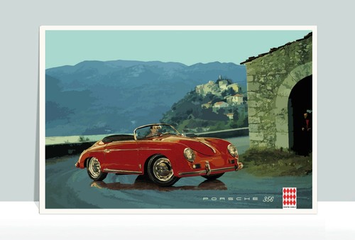 Red porsche 356 1600 - porsche, a