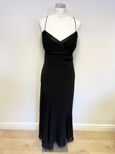 BNWT ELEMENTS AMANDA WAKELEY BLACK FINE STRAP LONG EVENING  DRESS SIZE 12