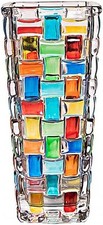 Hand Painted Colorful Woven Glass Vase -Crystal Flower Vase- 19.5CM, Glass Plan