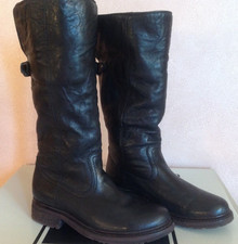 Frye Shearling-Lined Black Leather Boots (Size 38 / UK 5) - Unworn - £395 New
