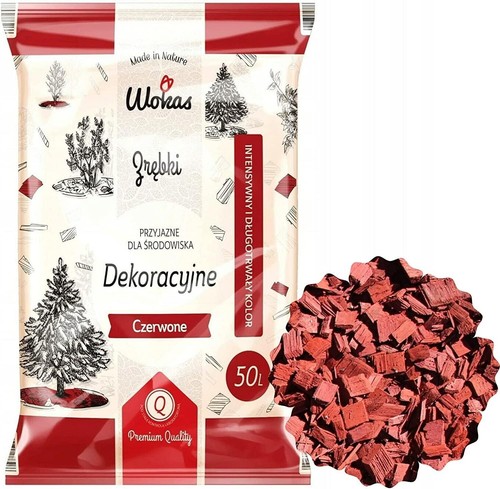 Wood chip red colour 50l - wood,
