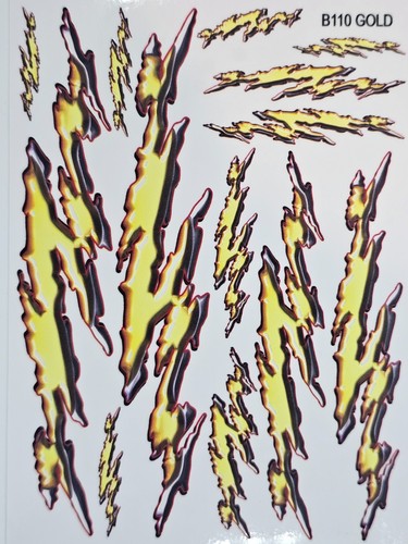 Not cut b110 gold flames - cut-b110, flames-1/24-