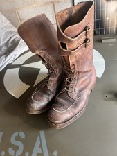 WW2 1944 officers boots Reenactment size 9 brown leather 