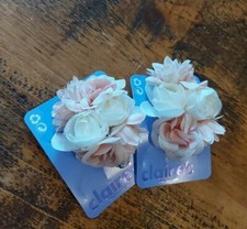 2 x Claire's ivory & blush