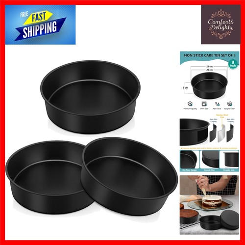 Black inch non - non-stick, round