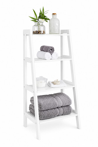 Tier ladder shelf bathroom - 4,