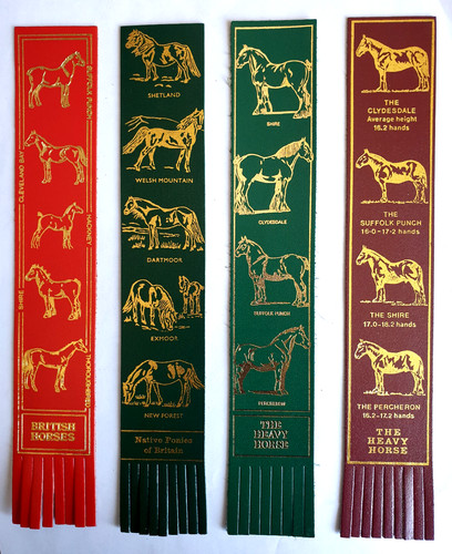 British horse leather bookmark - leather,