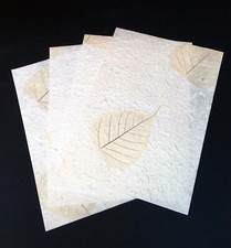 Handmade Mulberry Paper 3 x A4 6 x A5 sheets art/craft/decoupage/leaf wrap