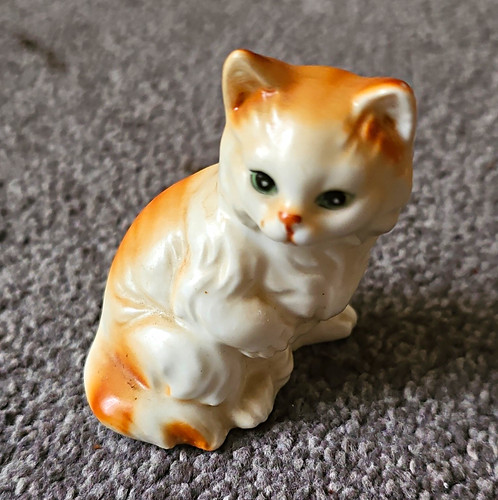Ceramic cat kitten - ceramic, ornament