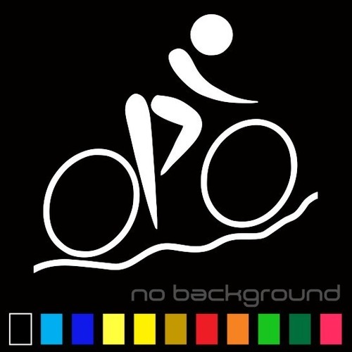 Cycling sticker vinyl - cycling,