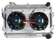 Aluminum Radiator+Shroud+Fans For Mazda RX7 SA/FB S1 S2 S3 12A/13B 1979-1985 MT