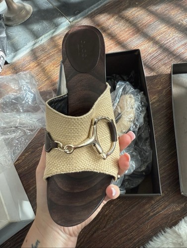Horsebit slide sandals - horsebit,