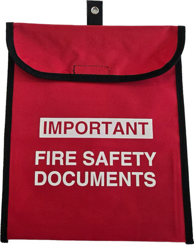 Fire safety document holder - document,